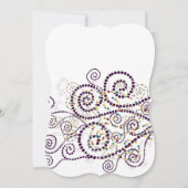 Boho Paarse Spiraal Foto Trouwkaart Aankondiging (Achterkant)