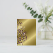 Boho Paarse spiralen Chic Golden Wedding Place Car Plaatskaartje (Staand voorkant)