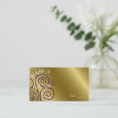  Boho Paarse spiralen Gold Party Place Card Plaatskaartje (Staand voorkant)