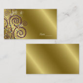  Boho Paarse spiralen Gold Party Place Card Plaatskaartje (Voorkant / Achterkant)
