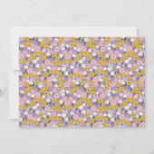 Boho Paarse Spring Floral Cute Vrijgezellenfeest Kaart (Achterkant)