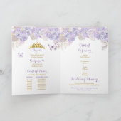 Boho Paarse Vlinder Quinceañera Programma Sjabloon (Binnen)