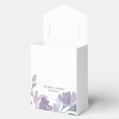 Boho Paarse Waterverf bloemenbruiloft Bedankdoosjes (Geopend)
