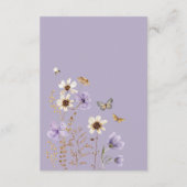 Boho Paarse Wildflower Meadow Boeken voor Baby Informatiekaartje (Achterkant)