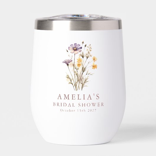 Boho Paarse Wildflower Vrijgezellenfeest Aangepast (Voorkant)