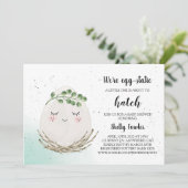 Boho Paasei Baby shower Uitnodiging - Spring (Staand voorkant)