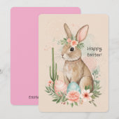 Boho Paashaas Printable Kaart – grillig (Voorkant / Achterkant)