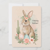 Boho Paashaas Printable Kaart – grillig (Voorkant)