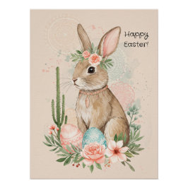Boho Paashaas Printbare Whimsical Pastel Perfect Poster