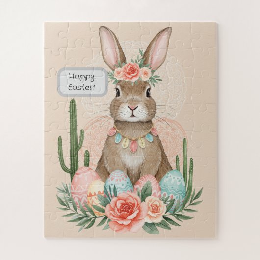 Boho Paashaas Whimsical Pastel Legpuzzel (Verticaal)