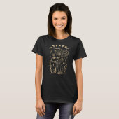 Boho-paddenstoelen en -minimalisme bevatten kern-e t-shirt (Voorkant volledig)