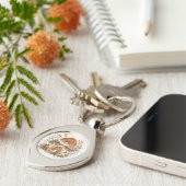 Boho Paddenstoelen Sleutelhanger (Zijkant)