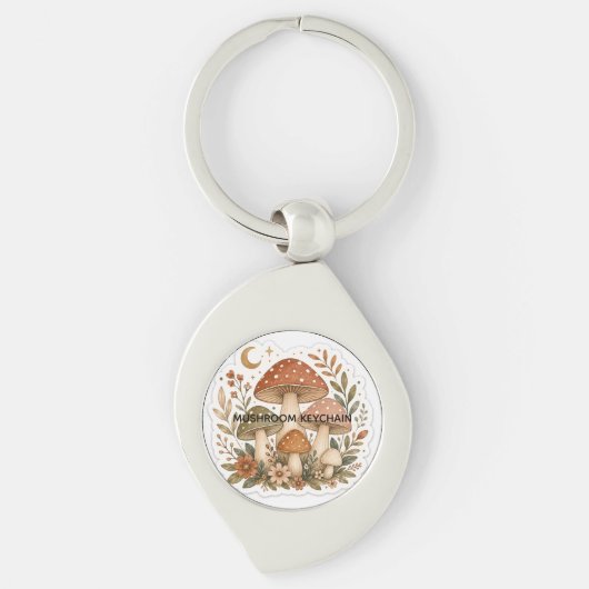 Boho Paddenstoelen Sleutelhanger (Voorkant)