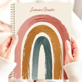 Boho Painted Rainbow Aangepaste naam Planner
