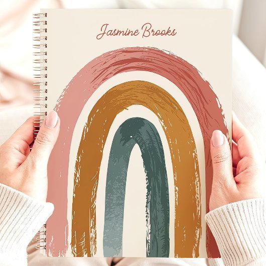 Boho Painted Rainbow Aangepaste naam Planner