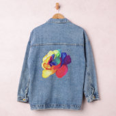 Boho Painted Rainbow Roos Denim Jacket (Hangar)