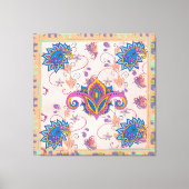 Boho paisley and elephant pattern_lmandala artwork canvas afdruk (Voorkant)