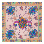 Boho paisley and elephant pattern_lmandala artwork perfect poster (Voorkant)