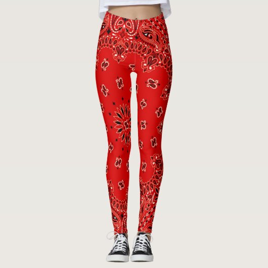 Boho Paisley Bandana Yoga Pants Running Leggings (Voorkant)