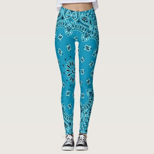 Boho Paisley Bandana Yoga Pants Running Leggings (Voorkant)
