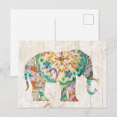 Boho Paisley Elephant I Briefkaart (Voorkant / Achterkant)