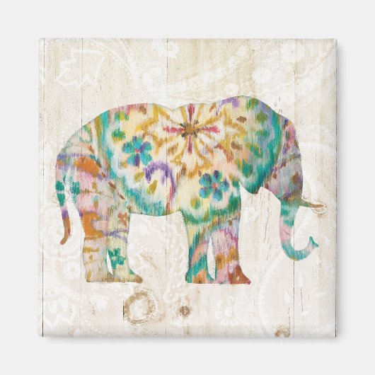 Boho Paisley Elephant I Magneet (Voorkant)