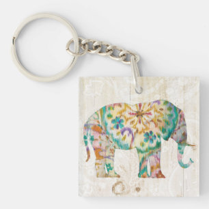 Boho Paisley Elephant I Sleutelhanger