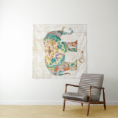 Boho Paisley Elephant I Wandkleed (In situ)