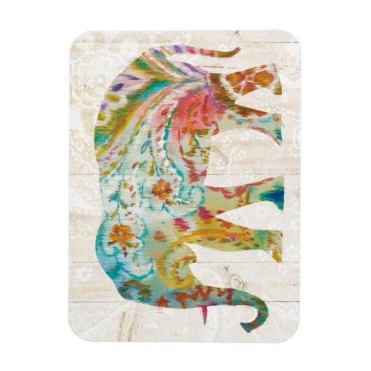 Boho Paisley Elephant II Magneet (Verticaal)