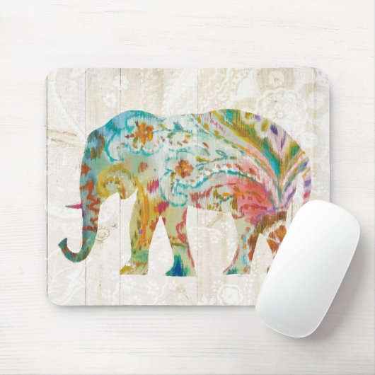 Boho Paisley Elephant II Muismat (Met muis)