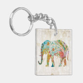 Boho Paisley Elephant II Sleutelhanger (Voorkant Links)