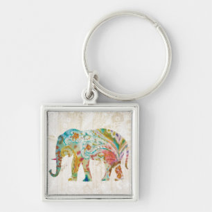 Boho Paisley Elephant II Sleutelhanger