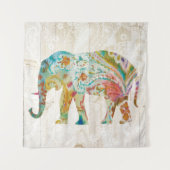 Boho Paisley Elephant II Wandkleed (Voorkant (horizontaal))