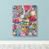 Boho Paisley houdt van een ander canvas afdrukken (Insitu (Houten vloer))