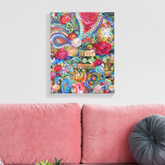 Boho Paisley houdt van een ander canvas afdrukken (Insitu (Woonkamer))