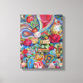 Boho Paisley houdt van een ander canvas afdrukken