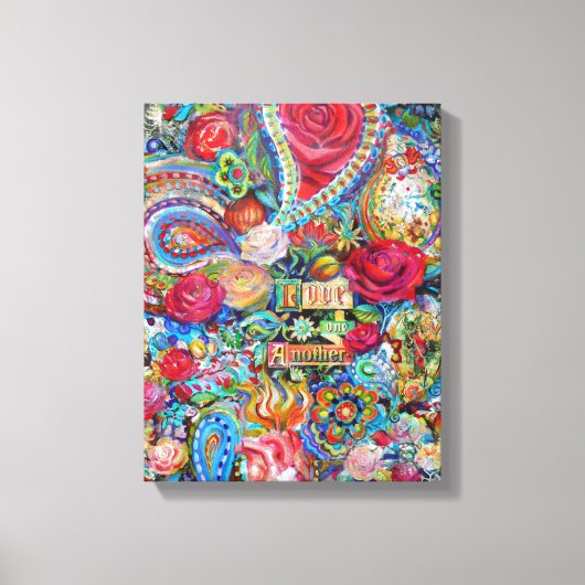 Boho Paisley houdt van een ander canvas afdrukken (Voorkant)