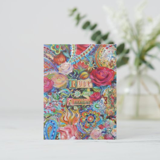 Boho Paisley Love Briefkaart (Staand voorkant)