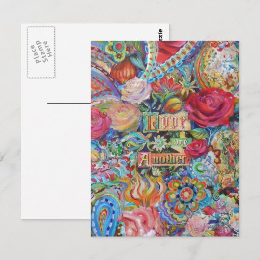 Boho Paisley Love Briefkaart (Voorkant / Achterkant)