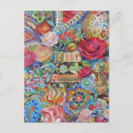 Boho Paisley Love Briefkaart