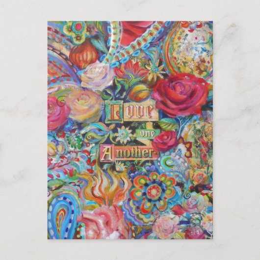 Boho Paisley Love Briefkaart (Voorkant)