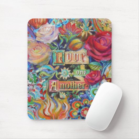 Boho Paisley Love Mousepad Muismat (Met muis)