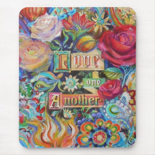 Boho Paisley Love Mousepad Muismat (Voorkant)