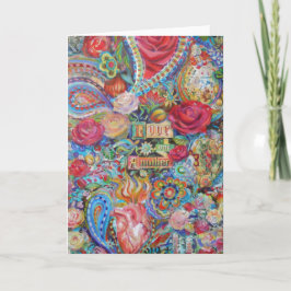 Boho Paisley Love Wenskaart Kaart