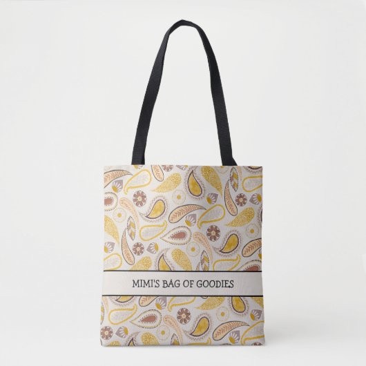 Boho Paisley Mimi's Bag of Goodies canvas tas (Voorkant)