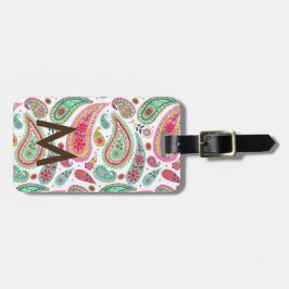 Boho Paisley Multicolor girly Bagagelabel