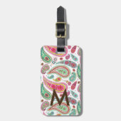 Boho Paisley Multicolor girly Bagagelabel (Voorkant verticaal)