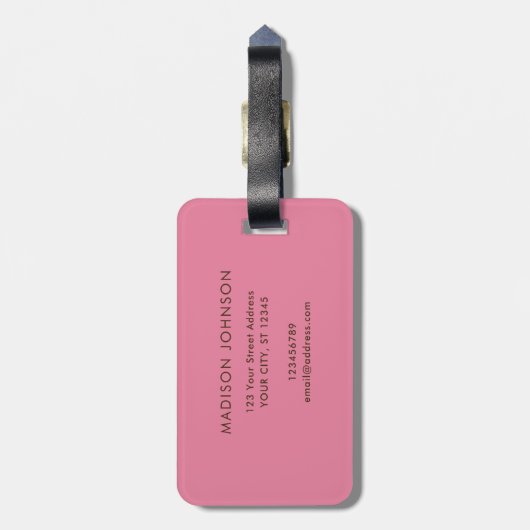 Boho Paisley Multicolor girly Bagagelabel (Achterkant verticaal)