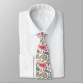 Boho Paisley Multicolor meisjesachtig patroon mono Stropdas (Gebonden)