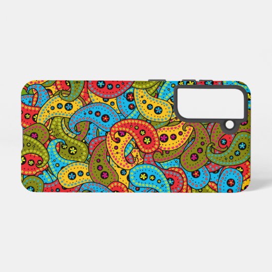 Boho Paisley Samsung Galaxy Hoesje (Achterkant horizontaal)